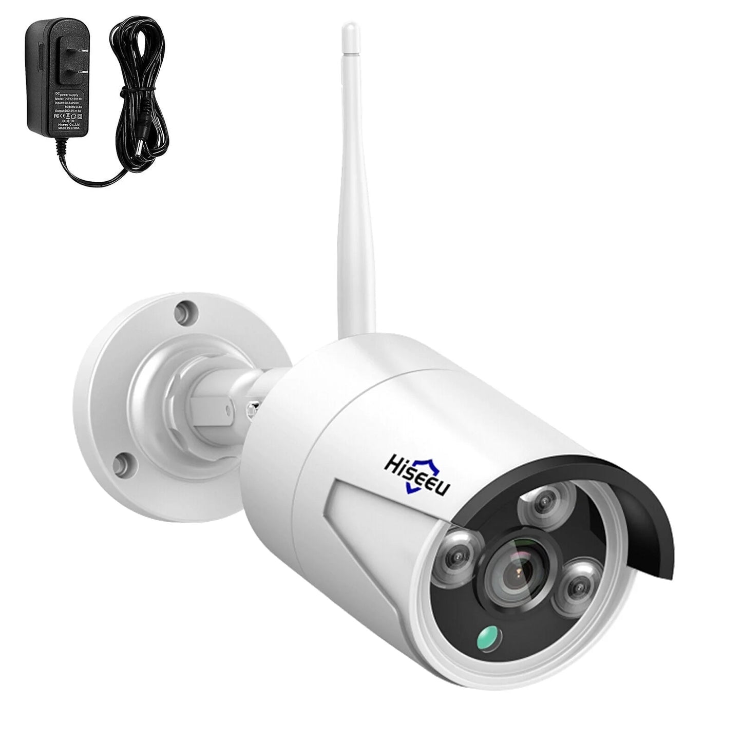 Add-On Camera, 3MP Wireless Wifi Security Camera with Audio Recording,Ip66 Waterproof,64Ft IR Night Vision,Ai Human Detection,Compatible with Wireless Wifi Security Camera System-White