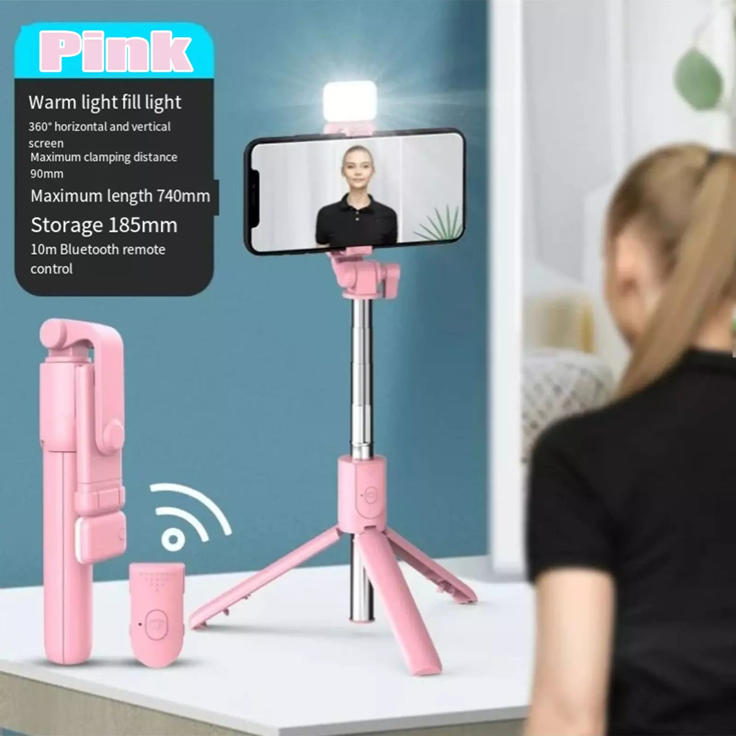US Selfie Stick Tripod Remote Desktop Stand Phone Holder Iphone 16 X Samsung LOT