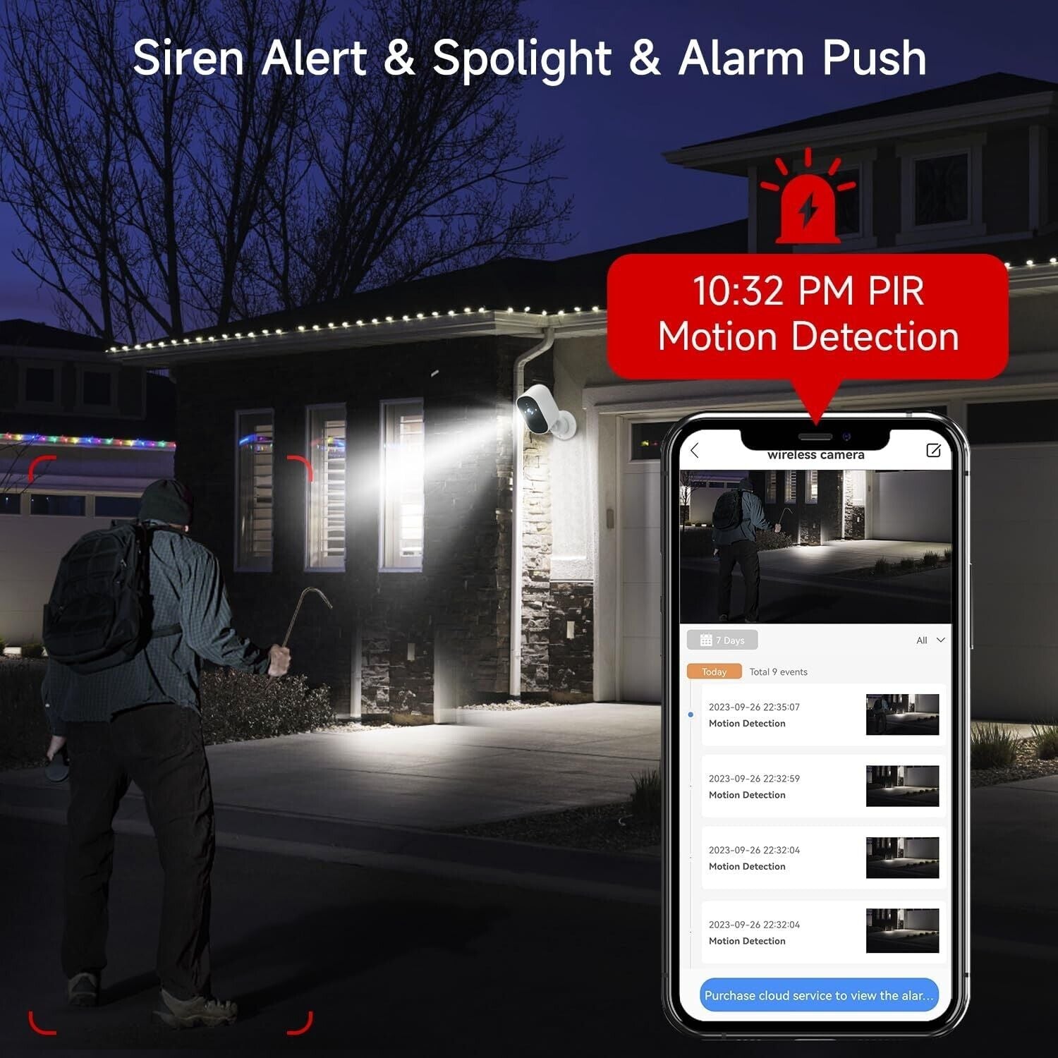 4MP Wireless Solar Security Camera Outdoor Wifi Smart Home Security IP Camera