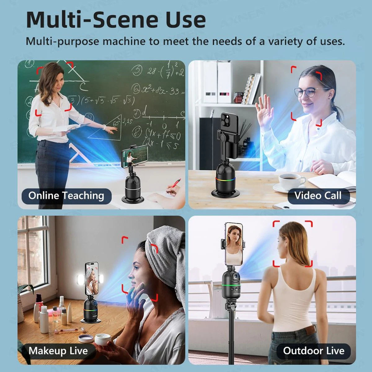P03 Gimbal Selfie Stick for Cellphone and Cameras AI 360 Follow Selfie Stand Face Tracking Desktop Gimbal Gesture Control