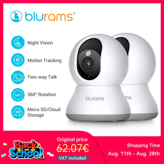 2 Pcs  Indoor Security Camera 2K, Home Security Camera for Dog/Elder, Security Camera with One-Touch Call Update A31S-2Pc