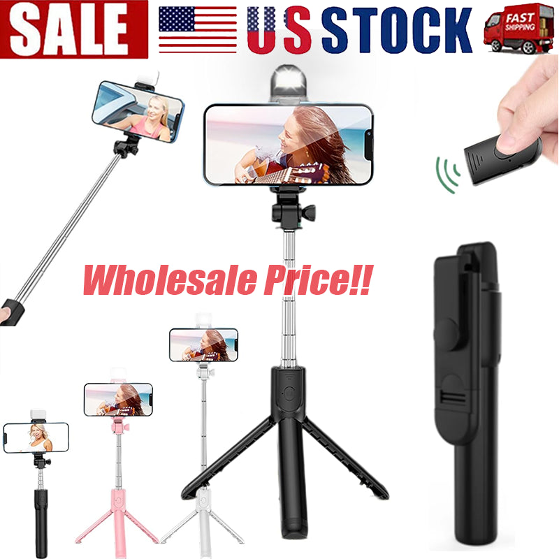 US Selfie Stick Tripod Remote Desktop Stand Phone Holder Iphone 16 X Samsung LOT