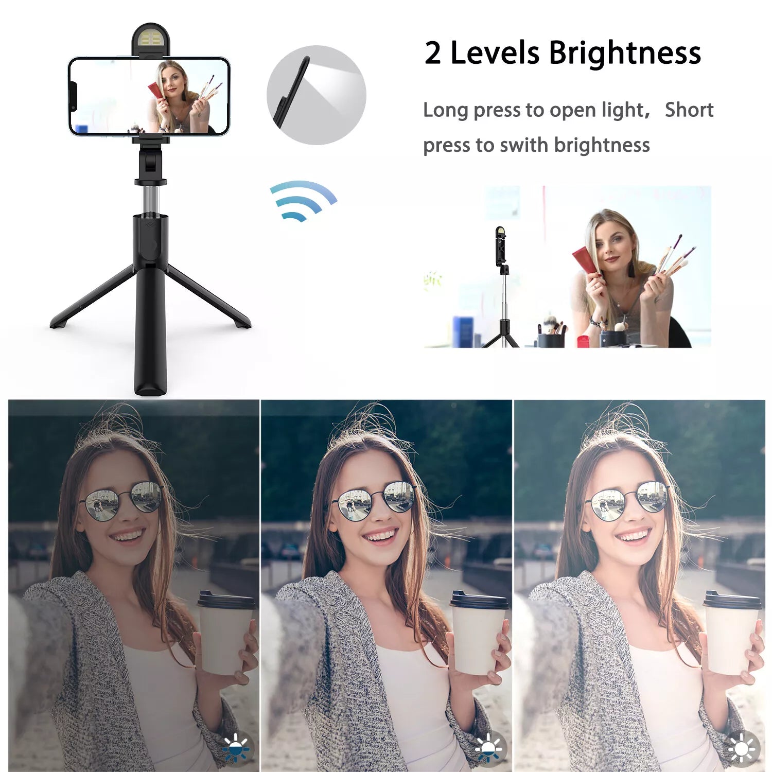 US Selfie Stick Tripod Remote Desktop Stand Phone Holder Iphone 16 X Samsung LOT