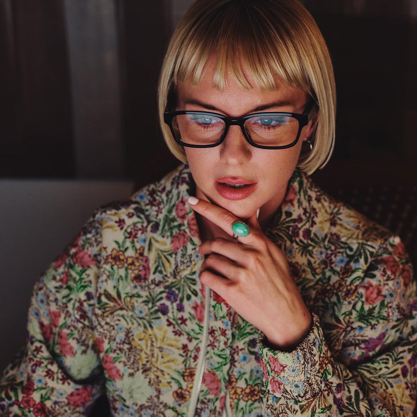 Echo Frames, an Alexa Device (Newest Model), Smart Glasses with Alexa, Rectangle Frames in Classic Black with Blue Light Filtering Lenses