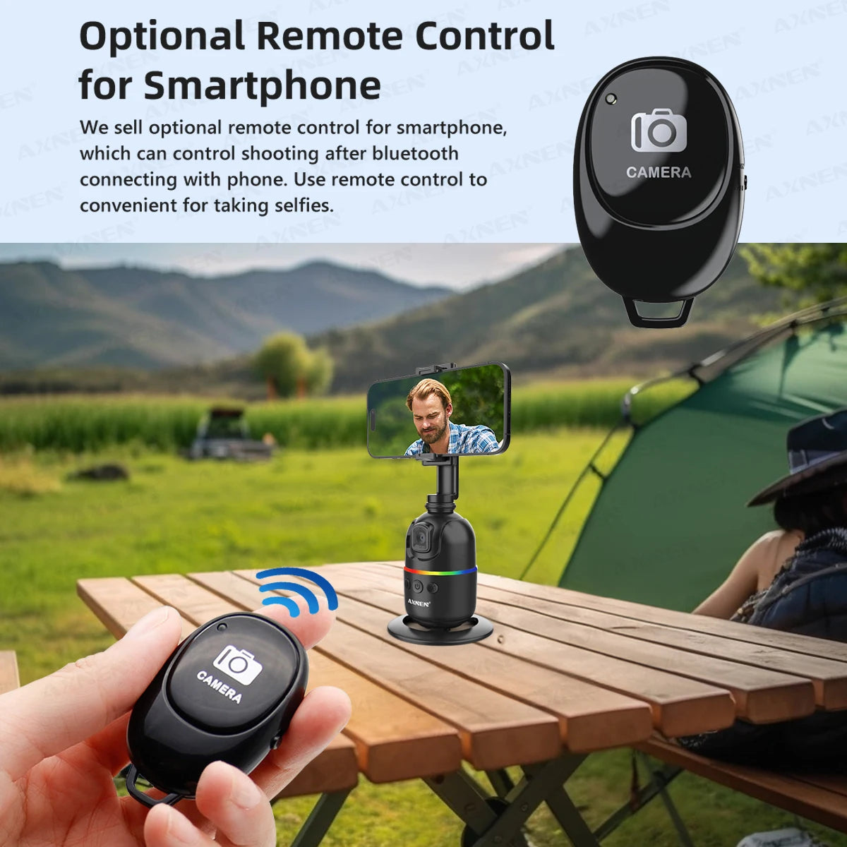 P03 Gimbal Selfie Stick for Cellphone and Cameras AI 360 Follow Selfie Stand Face Tracking Desktop Gimbal Gesture Control