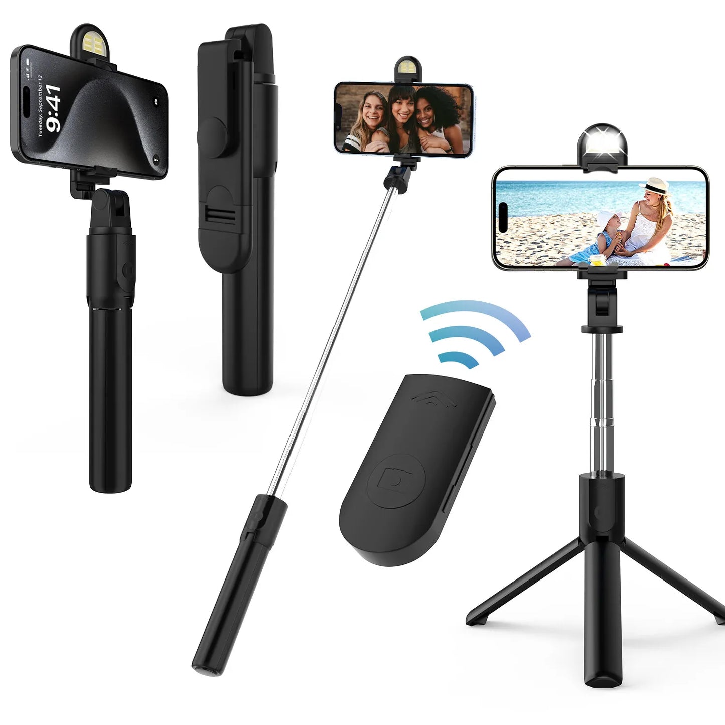 US Selfie Stick Tripod Remote Desktop Stand Phone Holder Iphone 16 X Samsung LOT