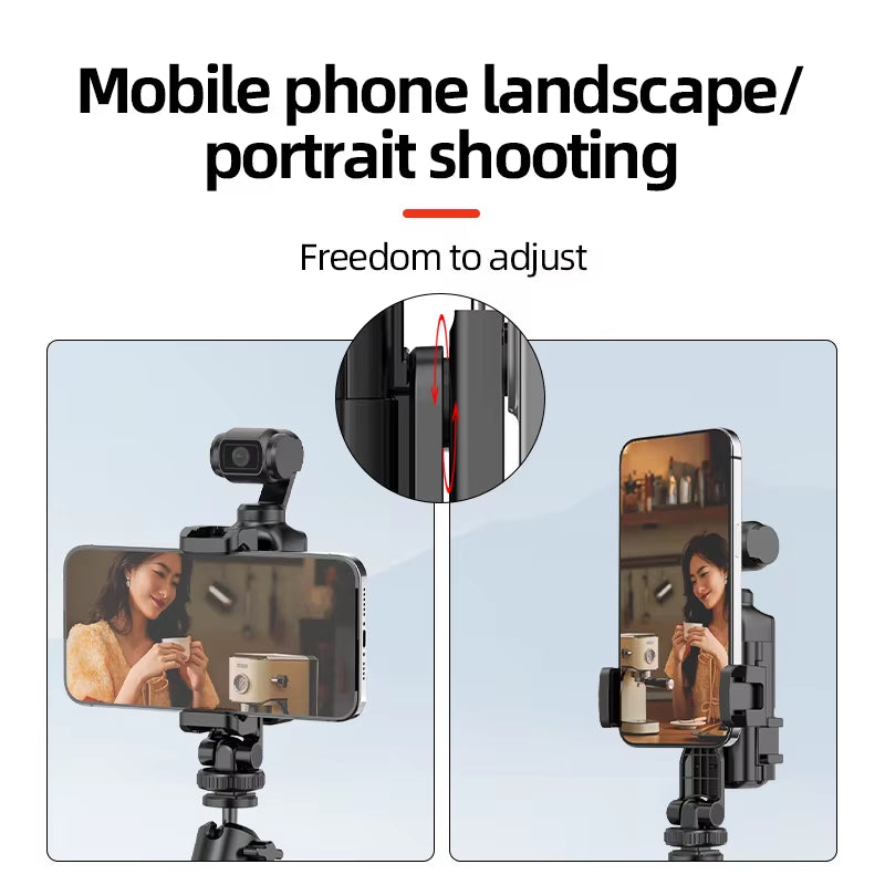 Camera Holder Teleprompter for  OSMO Pocket 3 Tripod Phone Stand Expansion Bracket Fill Light 1/4 Gimbal for  Accessories