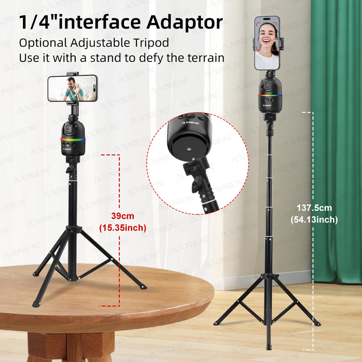 P03 Gimbal Selfie Stick for Cellphone and Cameras AI 360 Follow Selfie Stand Face Tracking Desktop Gimbal Gesture Control