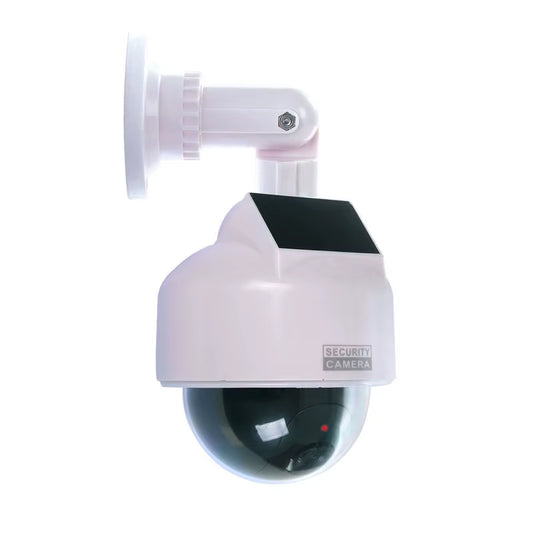 1PC Solar Fake Camera Dummy Security Camera with LED Red Light Waterproof Fake Security Camera for Outdoor Garden Patio Driveway