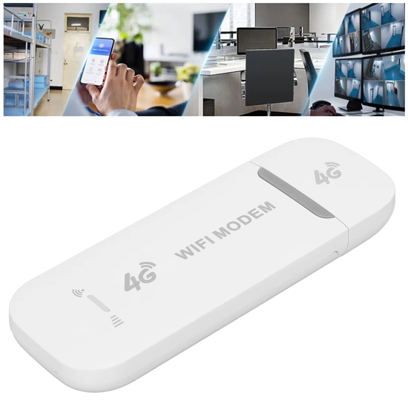 4G LTE Wireless Router 150Mbps Support 10 Users USB Interface Portable Wifi Modem for Tablet Laptop White