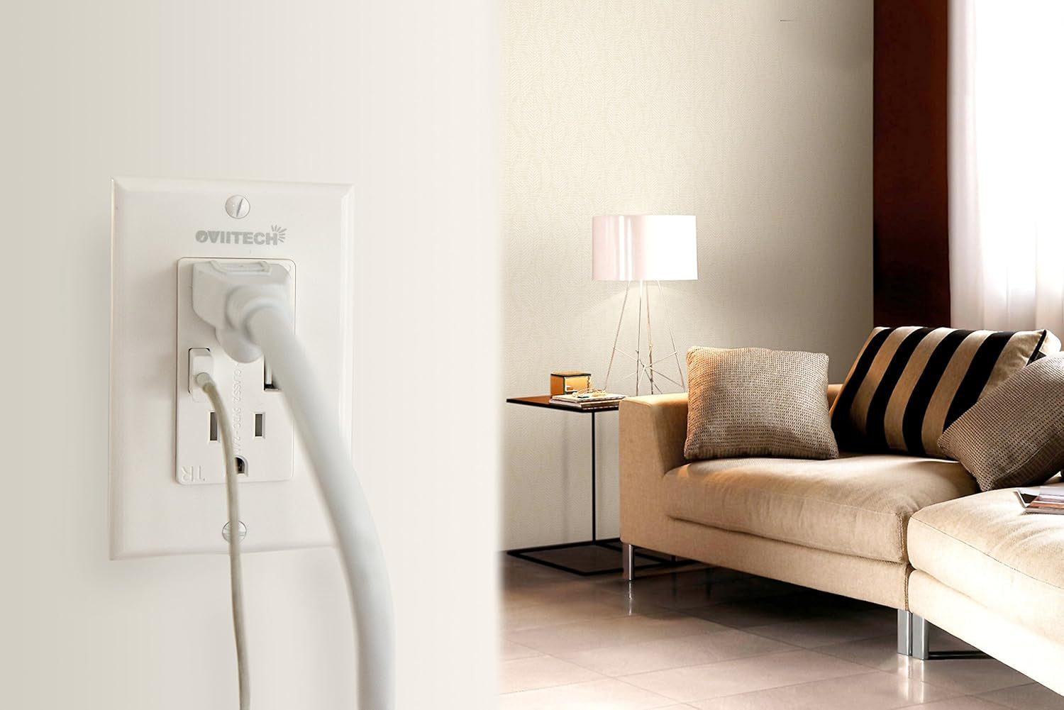 2.4 AMP Dual High Speed Wall Mount Charger USB Outlet,15A Tamper Resistant Receptacle, 2 Wall Plate Included,White (2 Pack)